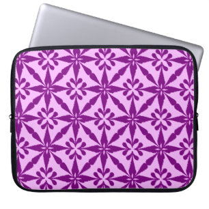 Ikat Star Pattern - Violet and Orchid Laptop Sleeve