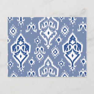 Ikat Tribal Diamond Pattern Postcard