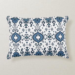 Ikat, tribal, ethnic seamless ornament. decorative cushion