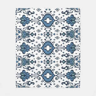 Ikat, tribal, ethnic seamless ornament. fleece blanket