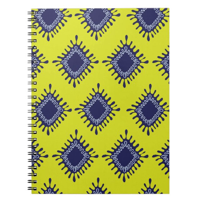 Ikat Tribal: Stylish Modern Pattern. Notebook (Front)
