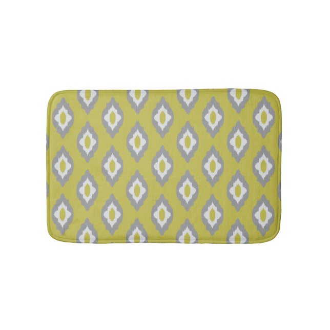 Ikat vintage pattern bath mat (Front)