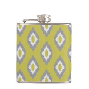 Ikat vintage pattern hip flask