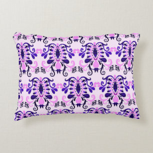 Ikat Watercolor: Tribal Ethnic Seamless Decorative Cushion