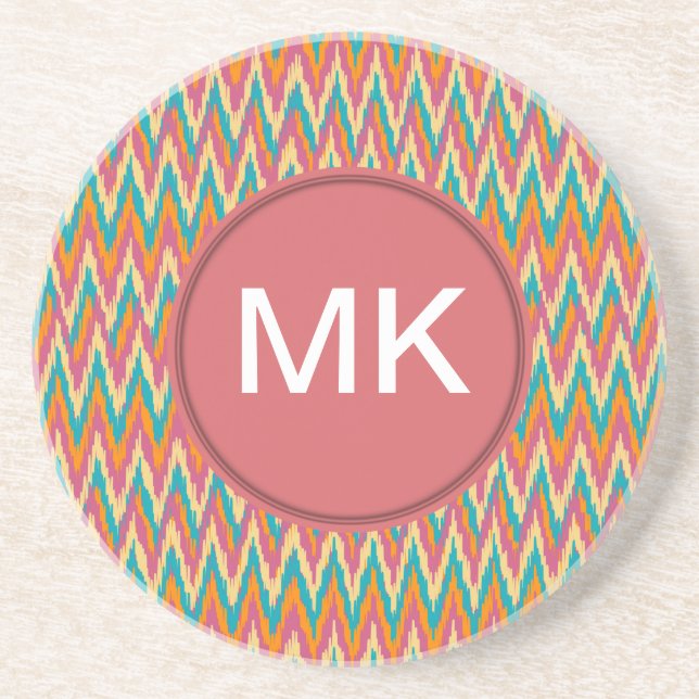 iKat Zigzag Design Spice Colours Coaster (Front)