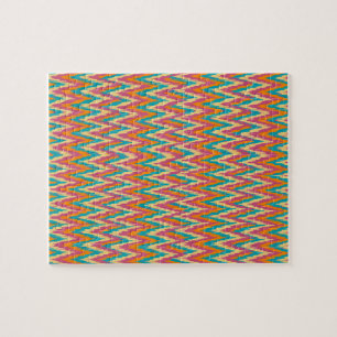 iKat Zigzag Design Spice Colours Jigsaw Puzzle