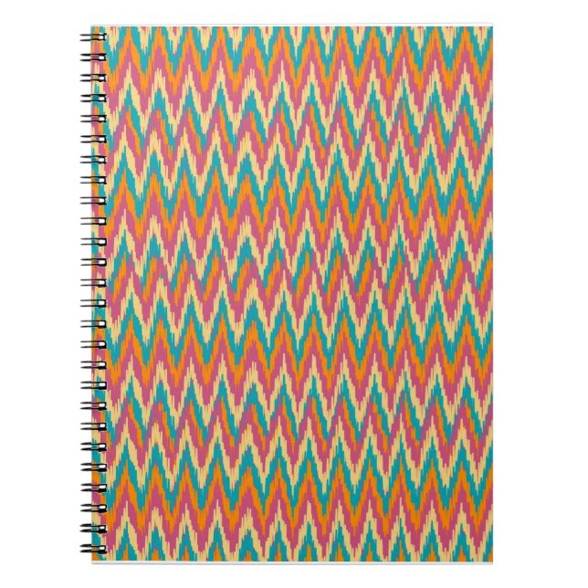 iKat Zigzag Design Spice Colours Notebook (Front)