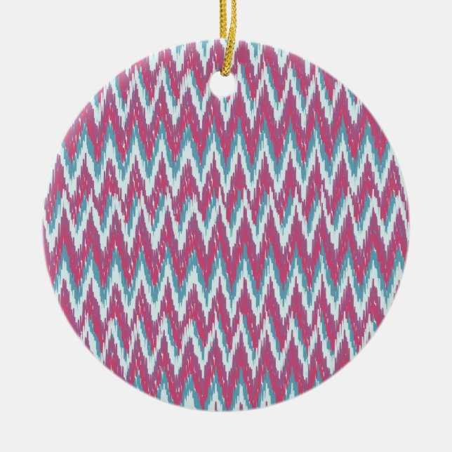 ikat zigzag effect12.ai ceramic tree decoration (Front)