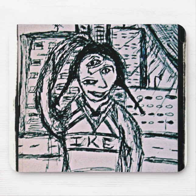 IKE Cheerleader Mouse Pad (Front)