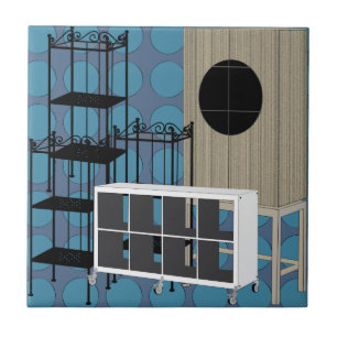 Ikea Furniture Shelves Blue Shelves Tile