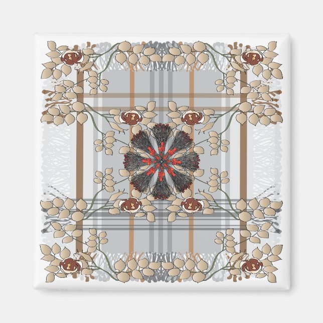 Ikea Throws Plaid Brown Magnet (Front)