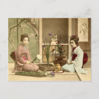 Ikebana - Beautiful Kimono Girls Arranging Flowers
