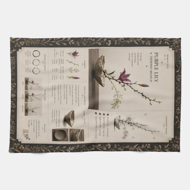 Ikebana Bottlebrush Study 03 Tea Towel (Horizontal)
