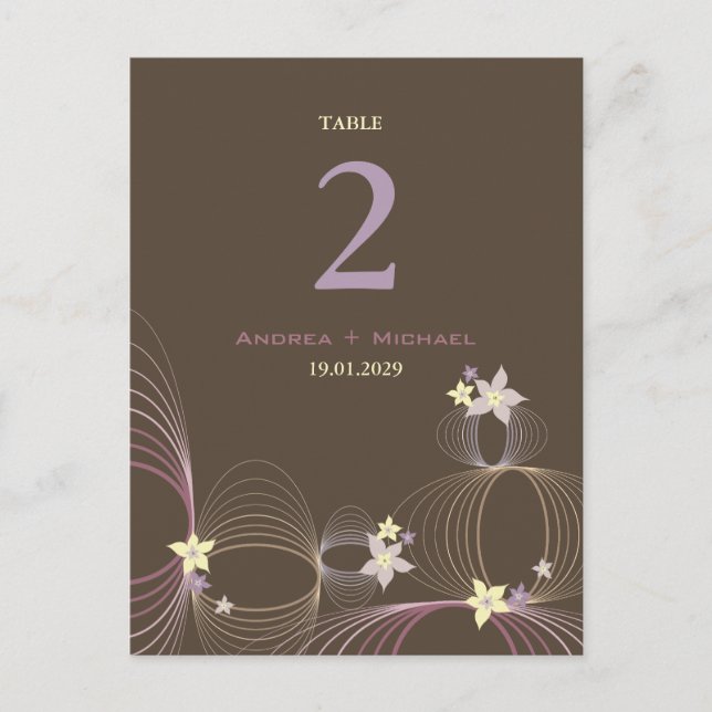 Ikebana Frangipani Purple Tropical Flowers Wedding Postcard (Front)