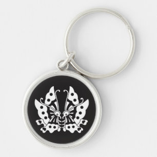 Ikeda facing butterflies key ring