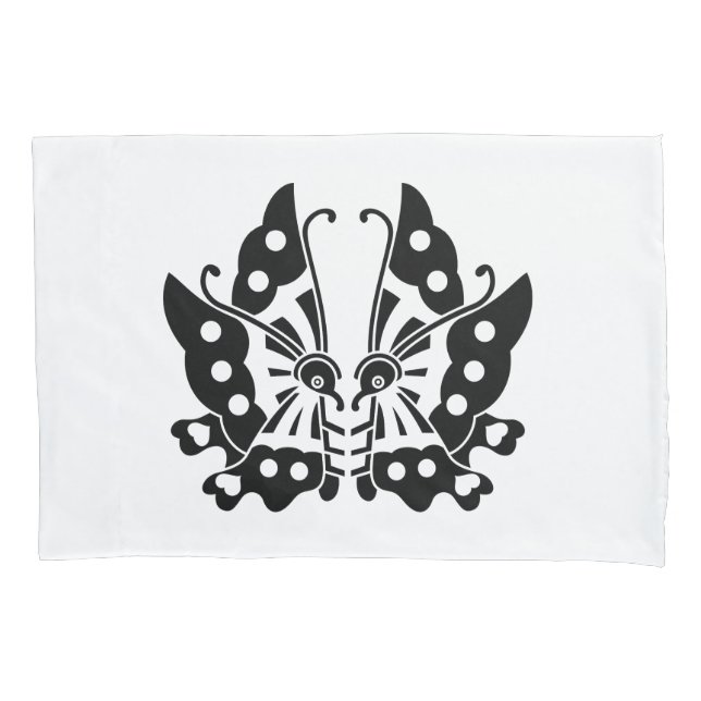 Ikeda Facing Butterfly Pillowcase (Front)