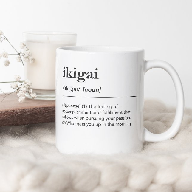 Ikigai definition japanese dictionary coffee mug (Creator Uploaded)