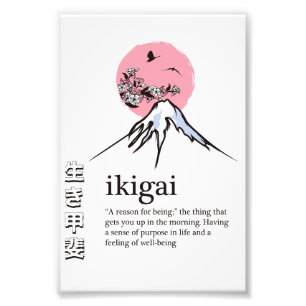 Ikigai definition photo print