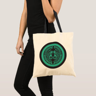 Ikko Ikki Mon Japanese Clan Dark Grey Green Tote Bag