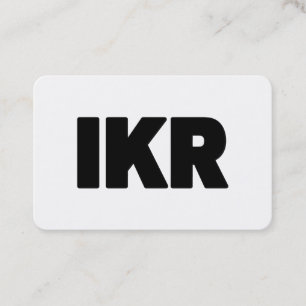 IKR Text Slang Business Card