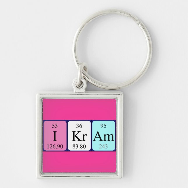 Ikram periodic table name keyring (Front)