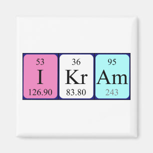 Ikram periodic table name magnet
