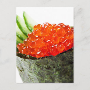 Ikura (Salmon Roe) Gunkan Maki Sushi Postcard
