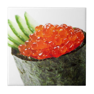 Ikura (Salmon Roe) Gunkan Maki Sushi Tile