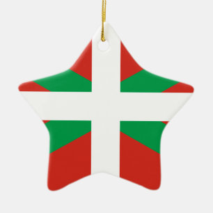 IKURRIÑA DRAPEAU BASQUE EUSKADI FLAG VASCA CERAMIC ORNAMENT