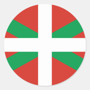 IKURRIÑA DRAPEAU BASQUE EUSKADI FLAG VASCA CLASSIC ROUND STICKER
