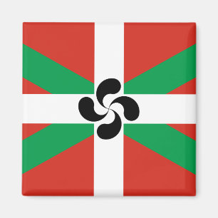 Ikurriña with Lauburu symbol Magnet