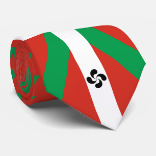 Ikurriña with Lauburu symbol Tie