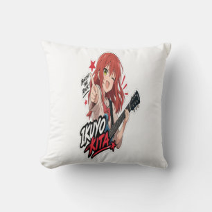: Ikuyo Kita Anime Guitar Sticker Rock Music Cushion