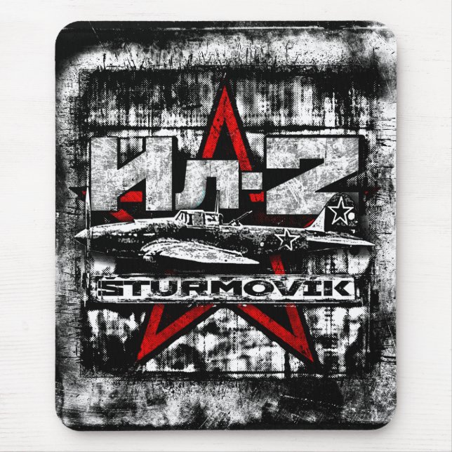 Il-2 Soviet ground attack aircraft Mouse Pad (Front)