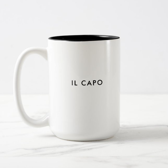 Il Capo | The Boss | Custom Italian Coffee Mug (Left)