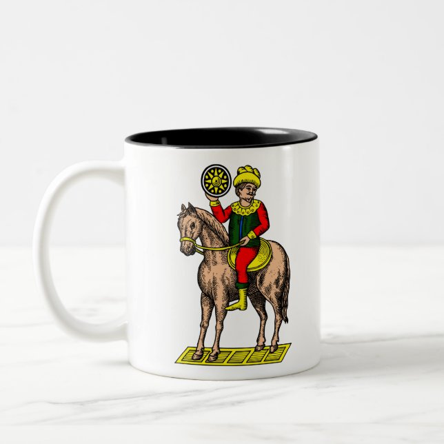 Il cavaliere di denari Two-Tone coffee mug (Left)