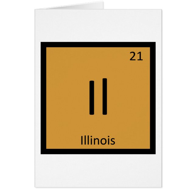 Il - Illinois State Chemistry Periodic Table (Front)
