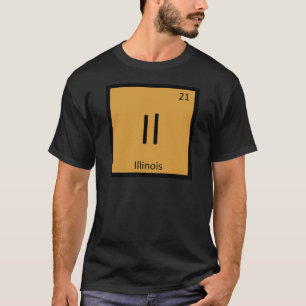 Il - Illinois State Chemistry Periodic Table T-Shirt