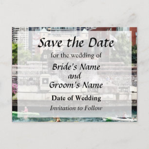 IL - Kayaking on the Chicago River Save the Date Announcement Postcard