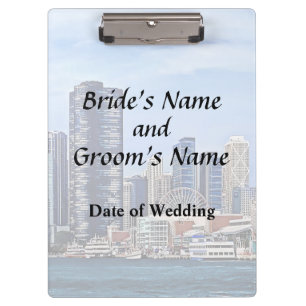 IL - Lake Michigan Near Navy Pier Wedding Products Clipboard