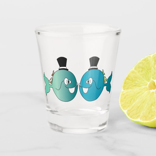 Il pesce che amava l' uccellino shot glass (Front)
