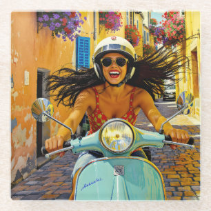  “Il riso del vento” (Laughter of the Wind) Glass Coaster