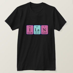Ilan periodic table name shirt