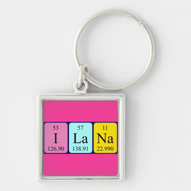 Ilana periodic table name keyring (Front)
