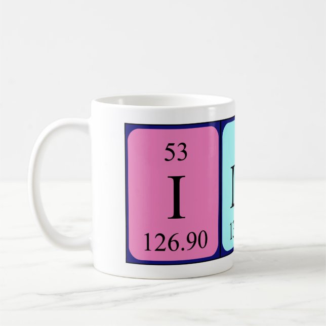 Ilana periodic table name mug (Left)
