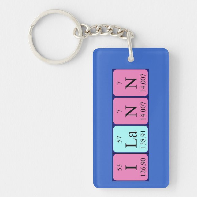 Ilann periodic table name keyring (Front)