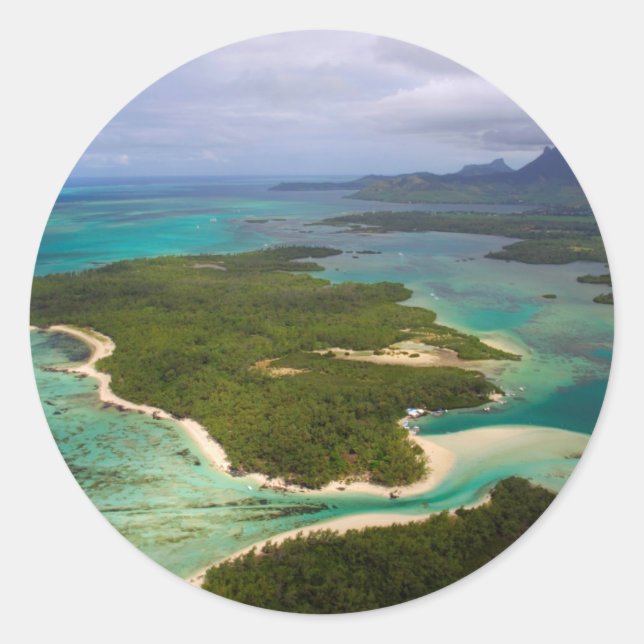 Ile Aux Cerfs, Mauritius Classic Round Sticker (Front)