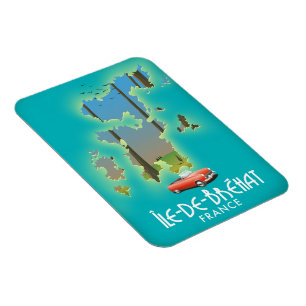 Île-de-Bréhat, france vintage style travel poster Magnet