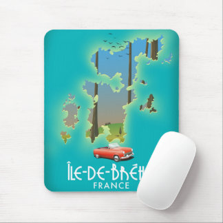 Île-de-Bréhat, france vintage style travel poster Mouse Pad