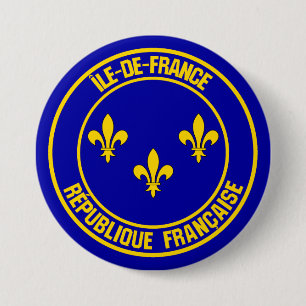 Île-de-France Round Emblem 7.5 Cm Round Badge